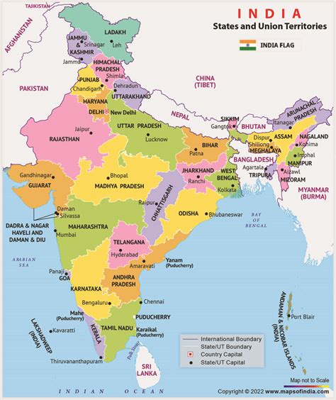 Benefits of using MAP The Political Map Of India